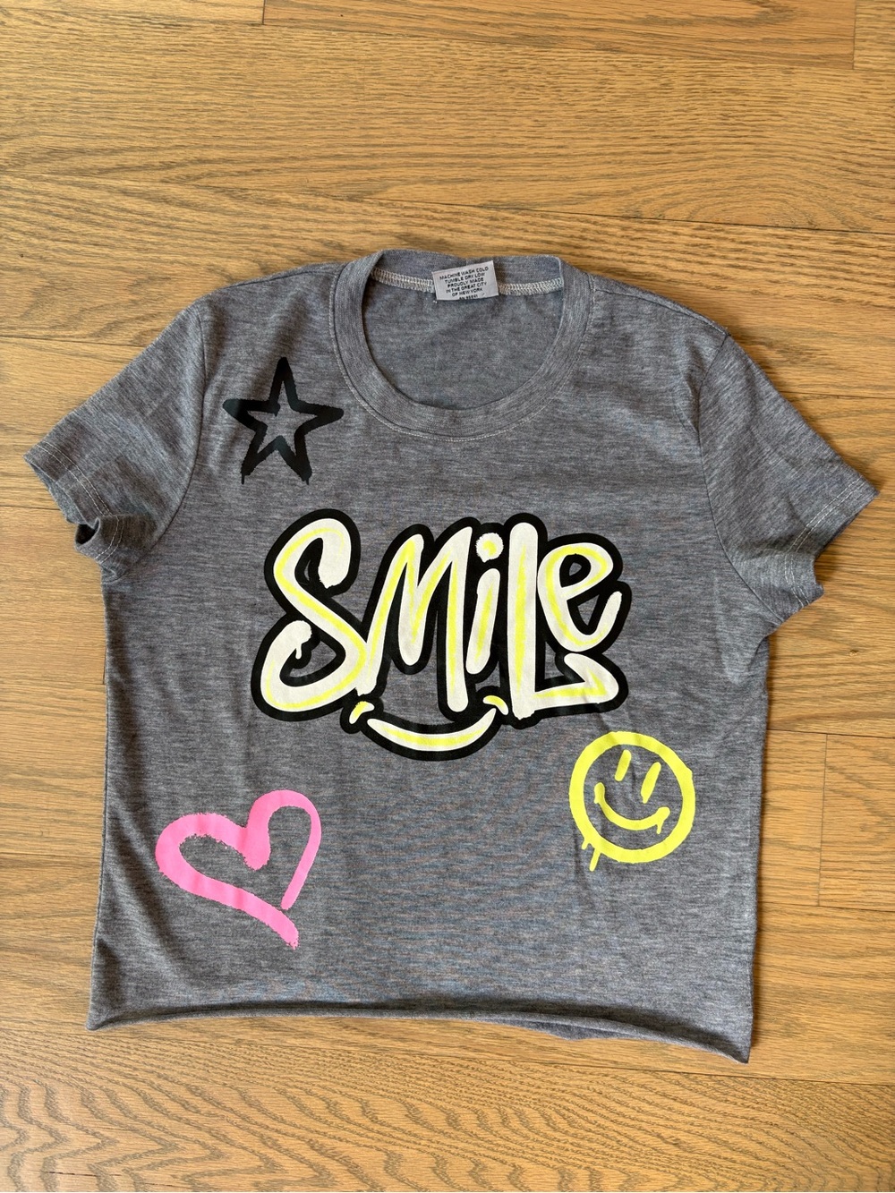 Firehouse Gray 'Smile' Graphic Tee - Size Medium